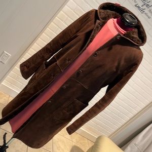 Winter jacket with hood. Sheepskin shell. Medium size (FITS SMALL)